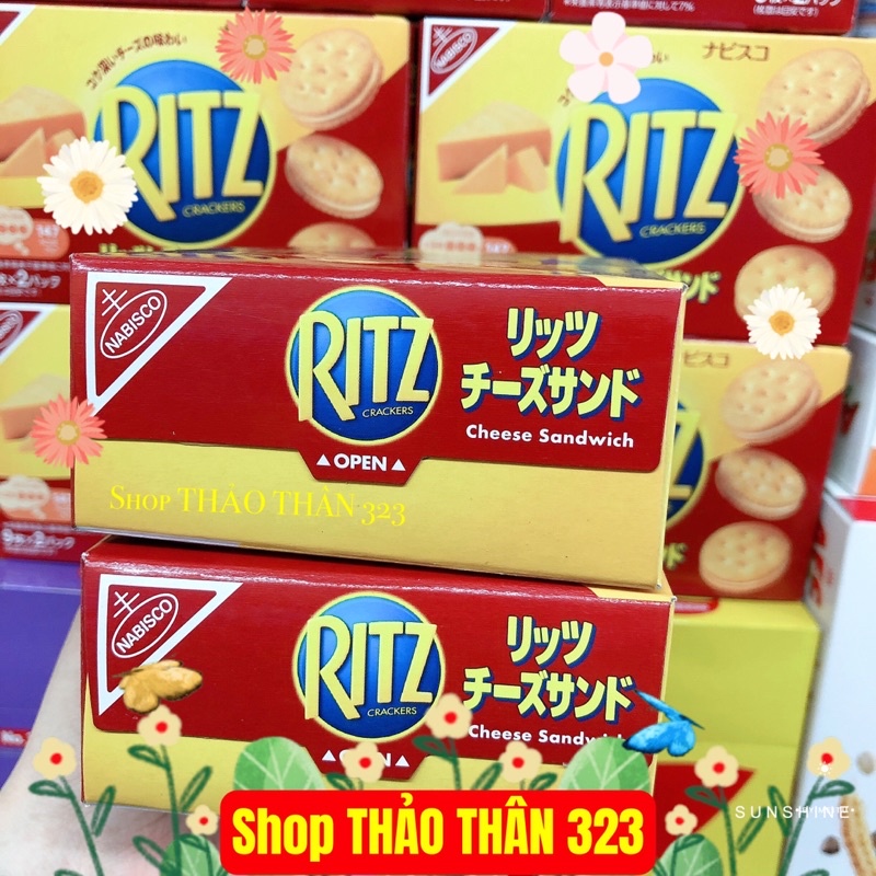 T05/2023- Bánh Ritz Crackers Cheese Kẹo Phô Mai hộp 160gr