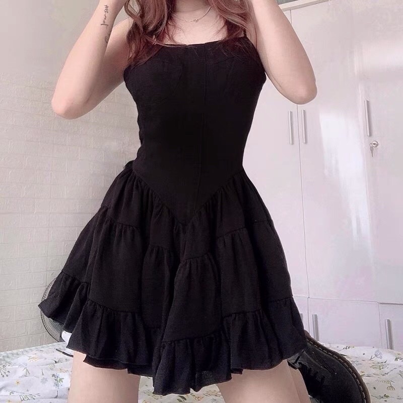 ĐẦM HAI DÂY NỮ ULZZANG AK390
