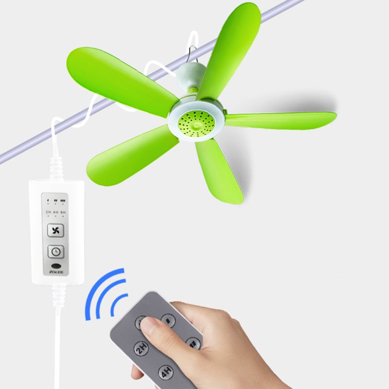 Quạt Trần Cắm Trại Điều Khiển Từ Xa Có Cổng USB DC5V 5W