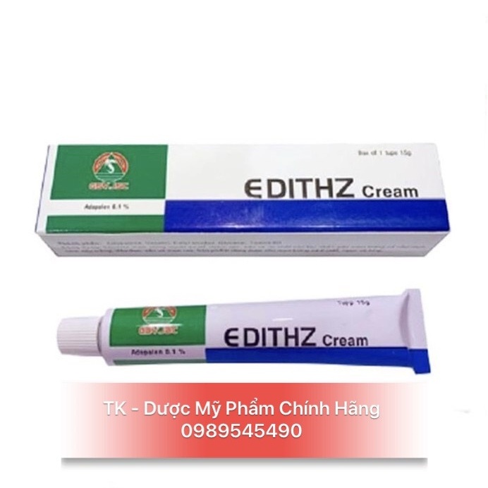 (Chính Hãng) Kem Edithz Cream GSV Adapalen 0.1% Giảm Mụn Trứng Cá, Ẩn, Đầu Đen, Viem - 15g