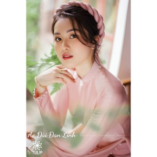 Áo dài lụa vân gỗ cao cấp màu hồng sang trọng, áo dài cô dâu, áo dài ăn hỏi, áo dài cưới - Áo Dài Đan Linh