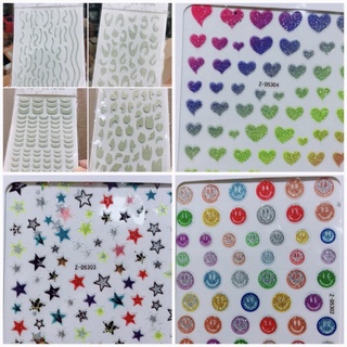 Sticker nail, stick nhũ flash các mẫu siêu HOT dán móng lung linh