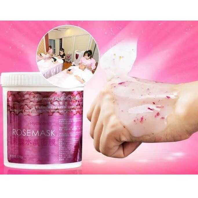 Mặt Nạ Colagen Hoa Hồng Hộp Đắp Trắng Da Mờ Thâm Se Khít Lỗ Chân Lông.