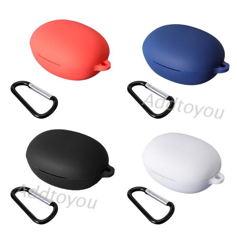 Hộp đựng tai nghe bằng silicone chống bụi có móc chống rơi tiện dụng cho realme Buds Q