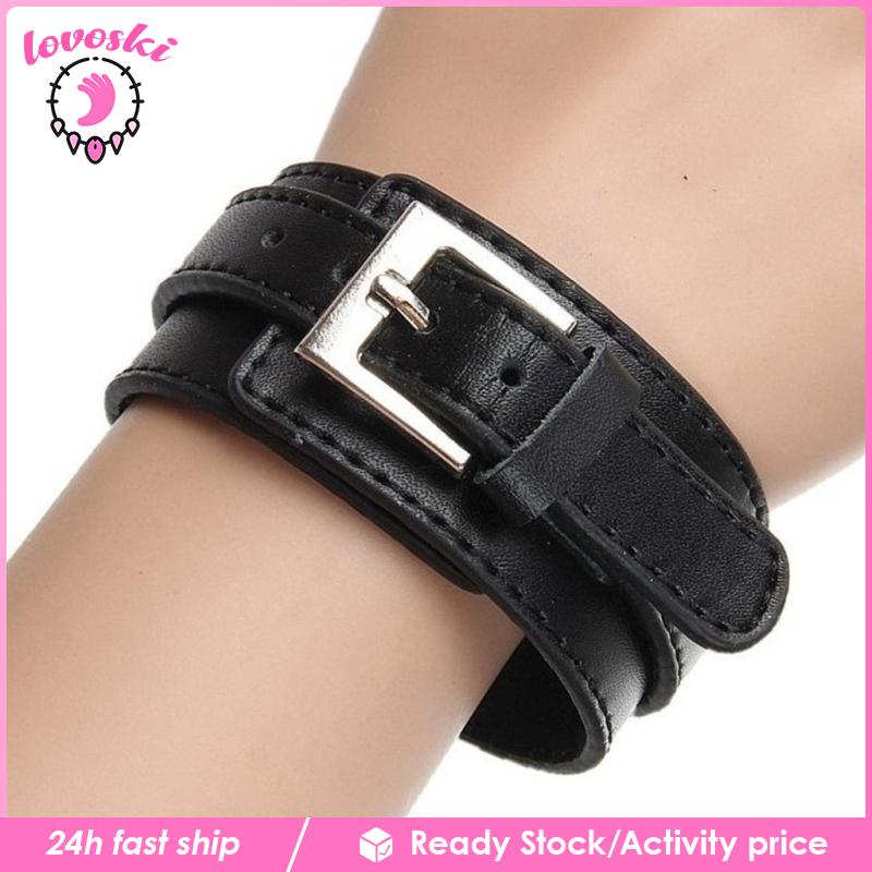 Vòng Tay Da Bò Bản Rộng Thời Trang Cho Nữ