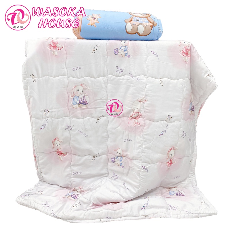 Chăn mền cho trẻ em mềm mát, vải Tencel cao cấp kháng khuẩn, nhiều hoạ tiết hình thú dễ thương