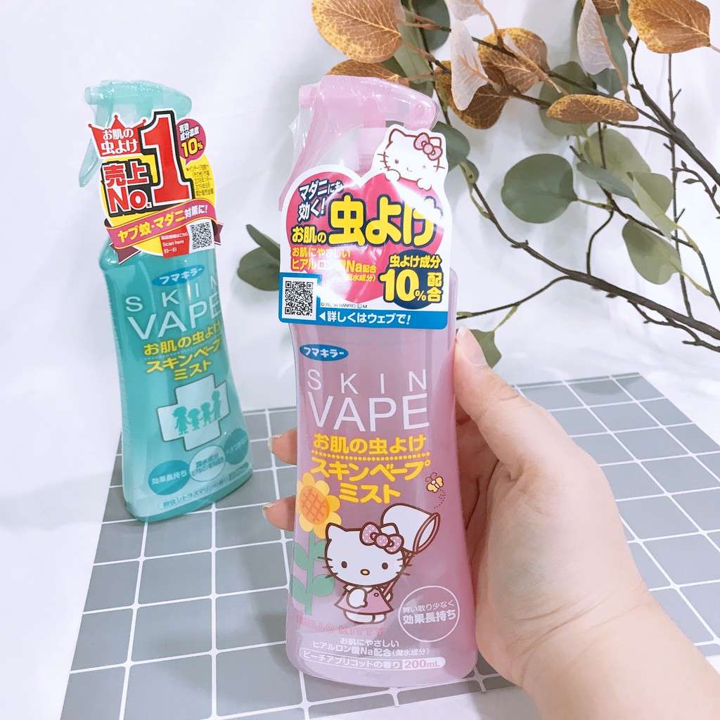 Xịt Chống Muỗi SKINVAPE cho bé từ 6 tháng tuổi nội địa Nhật (chai 200 ml)