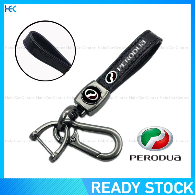 Móc khóa kim loại phối da in logo xe ô tô