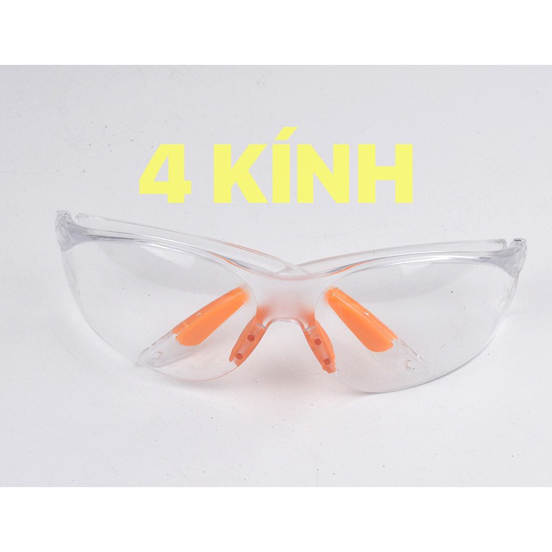 COMBO 4 cái Kính chạy xe chắn gió gọng mềm chống gãy loại 4B656 (trong suốt)