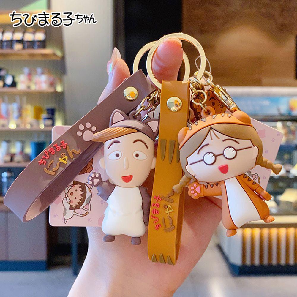 HARRIETT Móc Khóa Hình Búp Bê Maruko-Chan Dễ Thương
