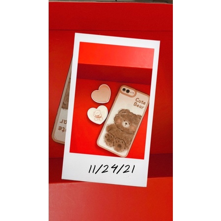 Ốp lưng iphone Cute Bear 7plus/8plus/x/xs/xs max/11/11promax/12pro/12promax