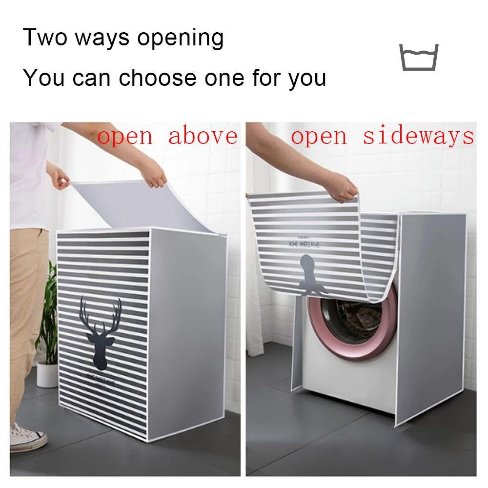 Vỏ Bọc PEVA Chống Bụi Chống Ẩm Tự Động Cho Máy Giặt|Nắp Đậy Thiết Kế Độc Đáo Tiện Dụng