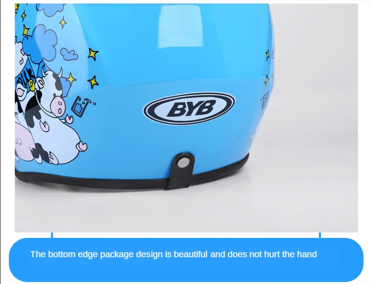 Must-have in rainy season,Byb / Asia 802 children's cartoon helmet autumn winter half helmet cute helmet four seasons helmet electric car helmet