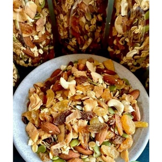Granola Siêu Hạt BeOrganic 500gr Ăn Kiêng, Ngũ Cốc Dinh Dưỡng Hỗ Trợ Giảm Cân, Hạt Dinh Dưỡng Mix 9 Loại hạt Ít Yến mạch