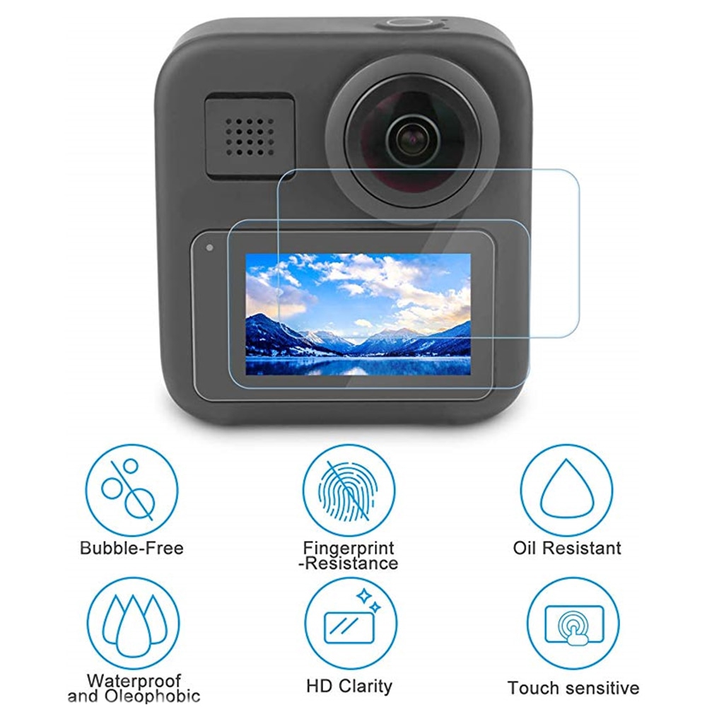 Kính cường lực bảo vệ màn hình LCD + ống kính cho camera Gopro Max
