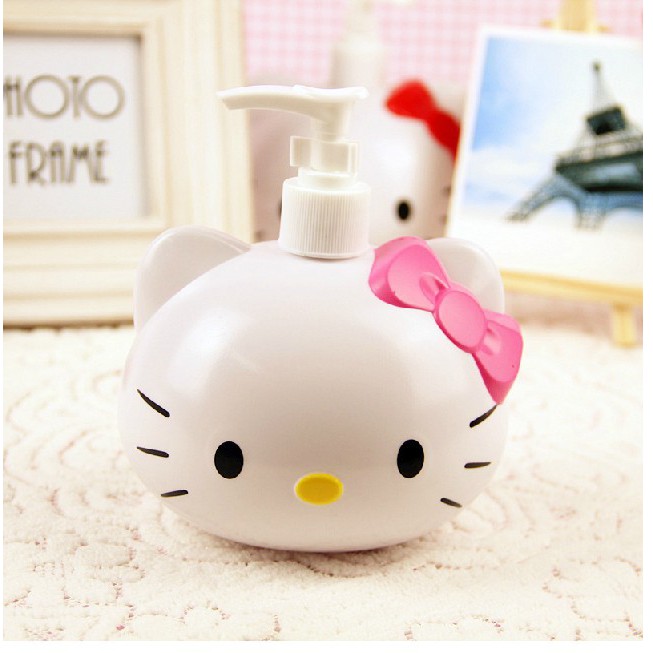 Bình nhựa đựng xà phòng hình Hello Kitty