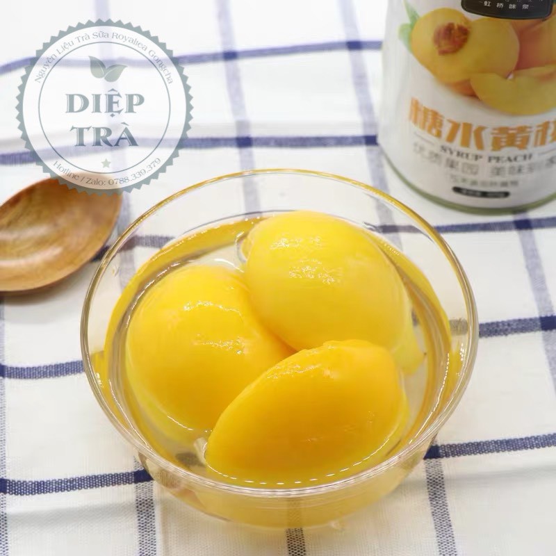 [Mã 77FMCGSALE1 giảm 10% đơn 250K] Đào ngâm Hồng Kiều (HongQiao)/ Đào Thái Lan Bobbob SIZE NHỎ 425gr/lon | BigBuy360 - bigbuy360.vn