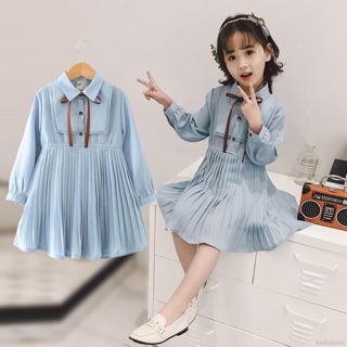 Váy dập ly tiểu thư cho bé gái -2019 autumn