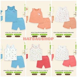 [Xả kho] Bộ ba lỗ sát nách bé trai bé gái viền cổ LULLABY premium cotton thoáng mát cực đẹp