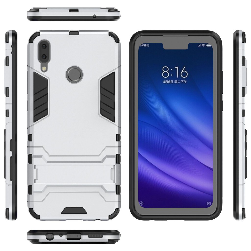 Huawei Y9 2019, Ốp lưng chống sốc 2 lớp Iron Man - Chân chống lưng máy tiện lợi