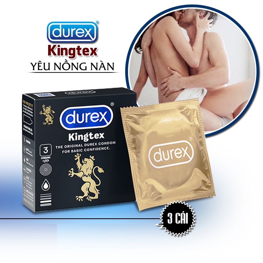 [Mua 5 Tặng 2] Bao Cao Su Durex [Hộp 3 Cái] Đủ Các Loại Gồm: #invisible, #Performa, #Pleasuremax, #Kingtex, #Fetherlite