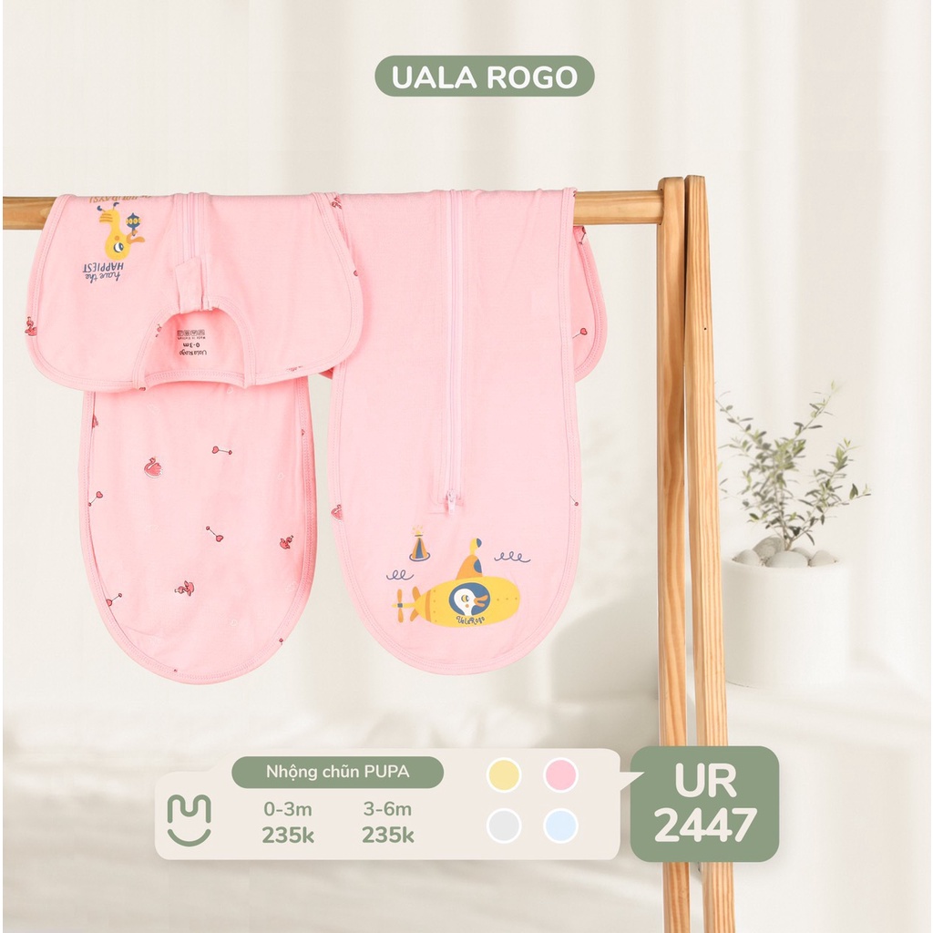 [Chính hãng] Nhộng chũn pupa họa tiết vải sợi tre cao cấp trẻ em Uala Rogo