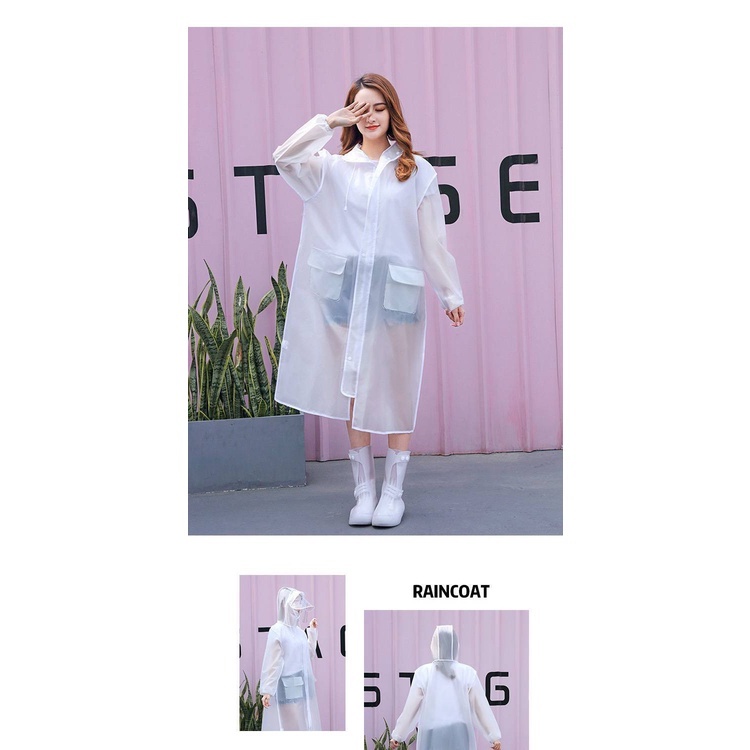 Áo mưa trong suốt có kính - Áo mưa thời trang mẫu mới