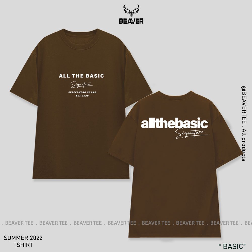 Áo thun Beaver Tee BASIC Local Brand tay lỡ form rộng nam nữ Unisex Freeship Extra