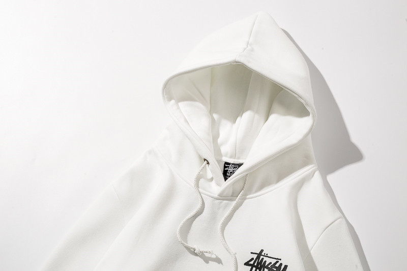 Stussy Áo Hoodie Thể Thao Tay Dài Vải Cotton Phối Nhung Thời Trang Cho Nam Và Nữ