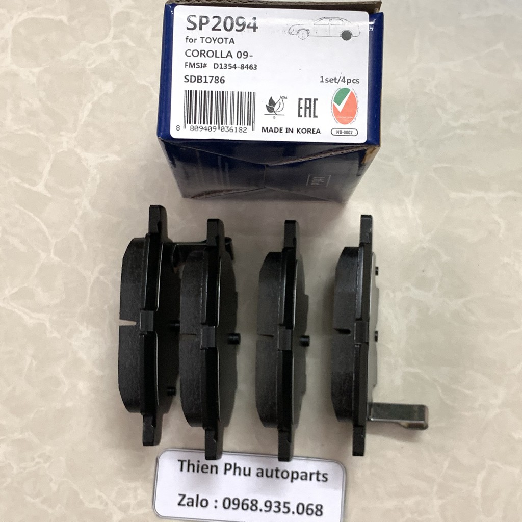 Má phanh chính hãng Hi-Q cho VIOS  + ALTIS SAU  - Bố thắng sau. OEM Brake Pad :0446602190 - 0446602191