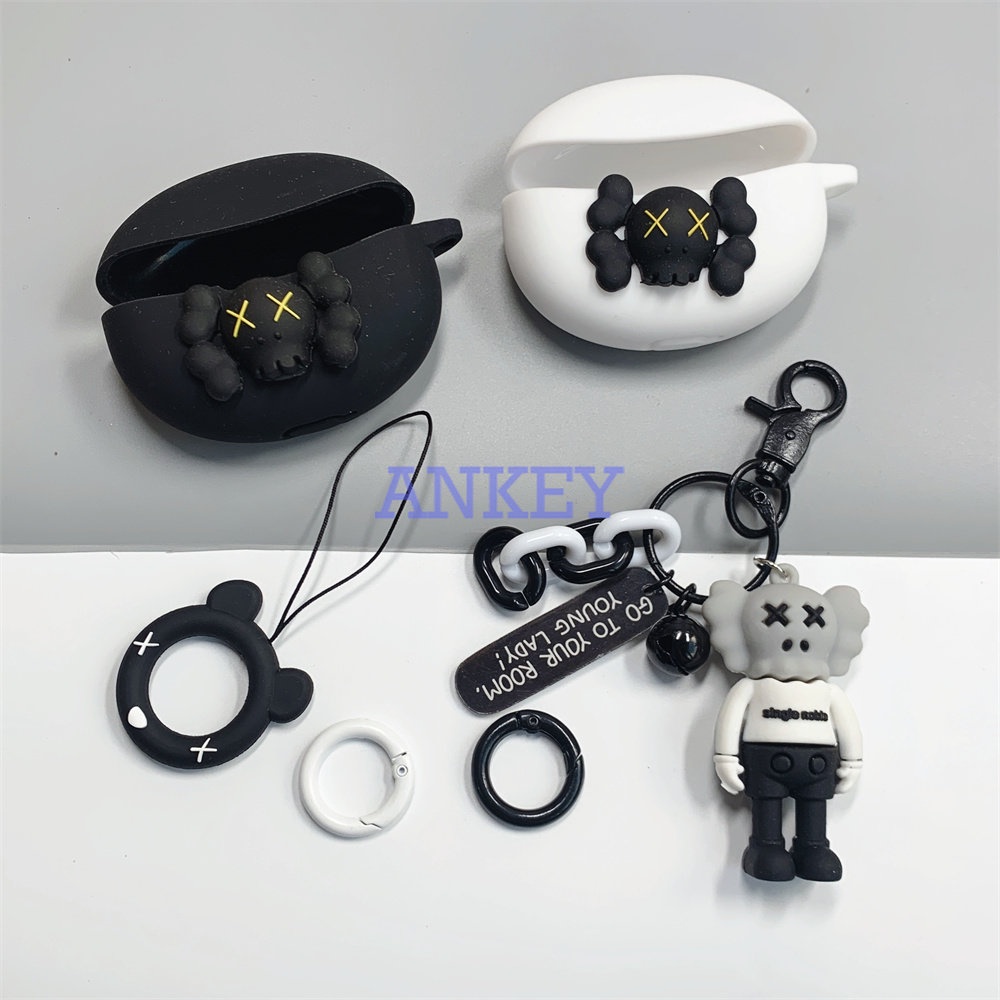 For Soundpeats Engine 4 Cover Kaws Engine4 Lovely Earphone Silicone Case Earbuds Waterproof Shockproof Soft Protective Headphone Cover Headset Skin Doll
