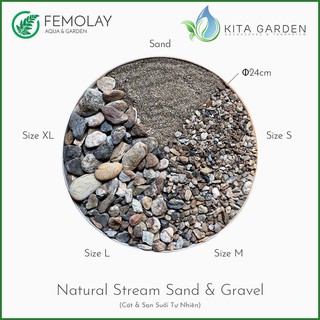 SẠN SUỐI THIÊN NHIÊN FEMOLAY - DÙNG SET UP LAYOUT CHO HỒ THỦY SINH & BIOTOP - TÚI 1 KG