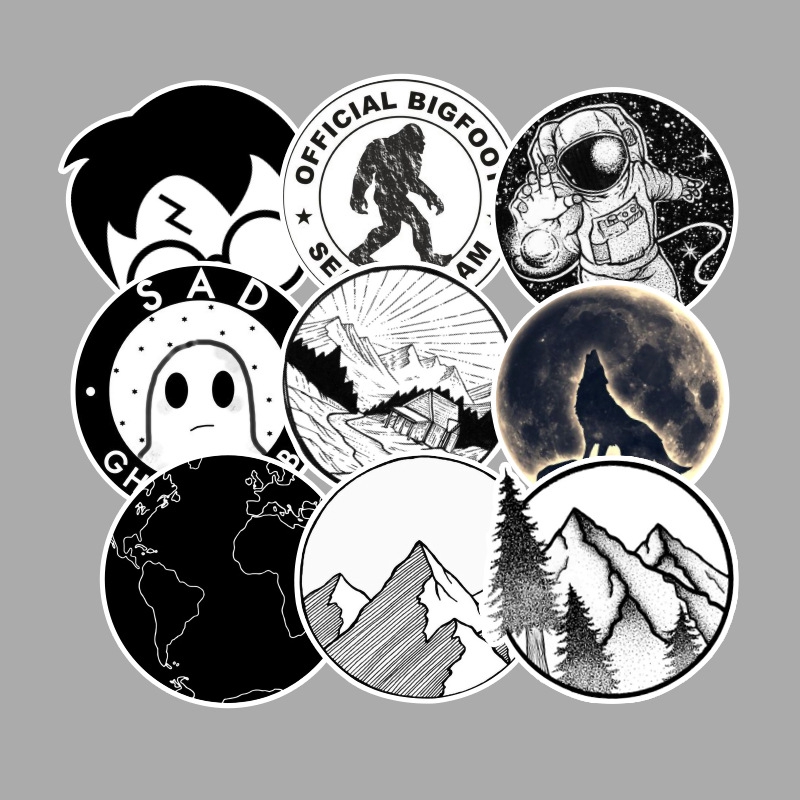 Set 50 Miếng Dán Trang Trí Tủ Lạnh / Laptop Chống Thấm Nước