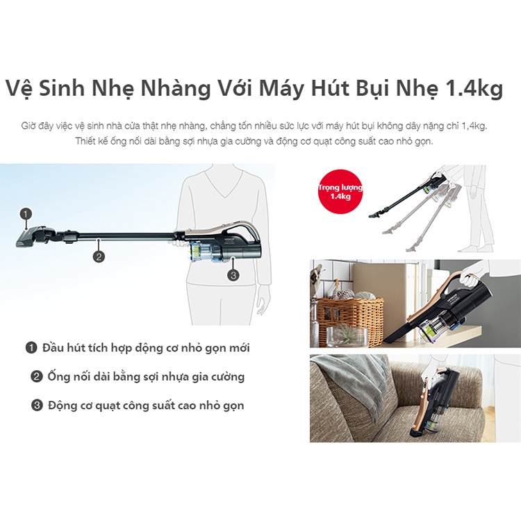 Máy Hút Bụi Không Dây Hitachi PV-XFL300 - Hàng chính hãng