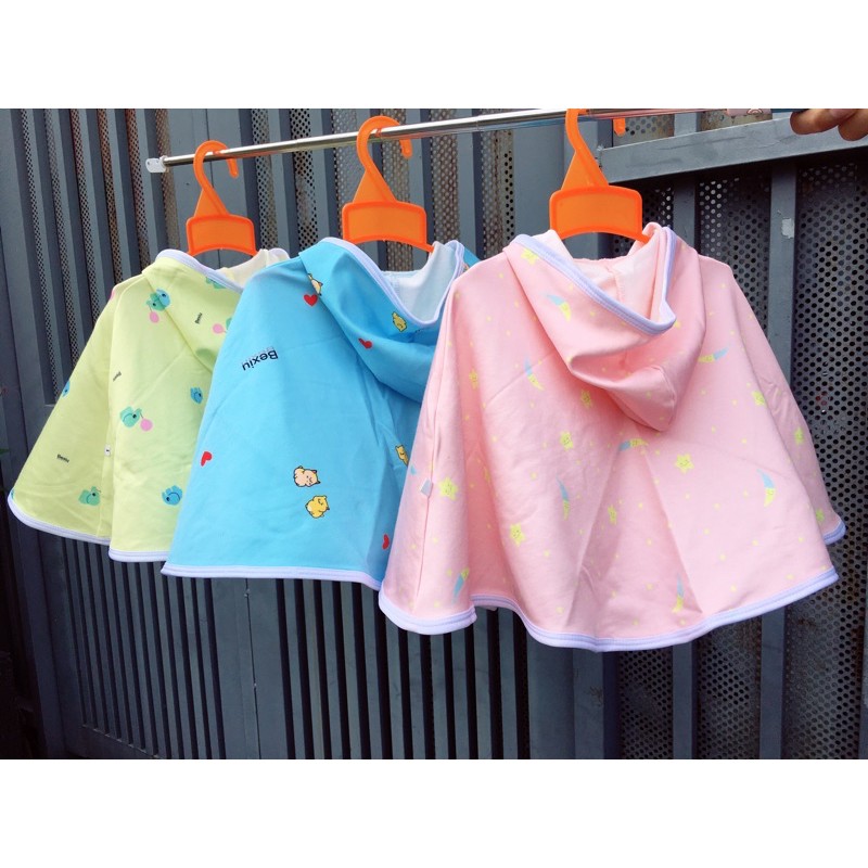 Áo choàng cánh dơi có nón Bé Xíu bexiu chất da cá 2 da mềm mịn xịn cho bé 7-16kg [ HÀNG CAO CẤP ]
