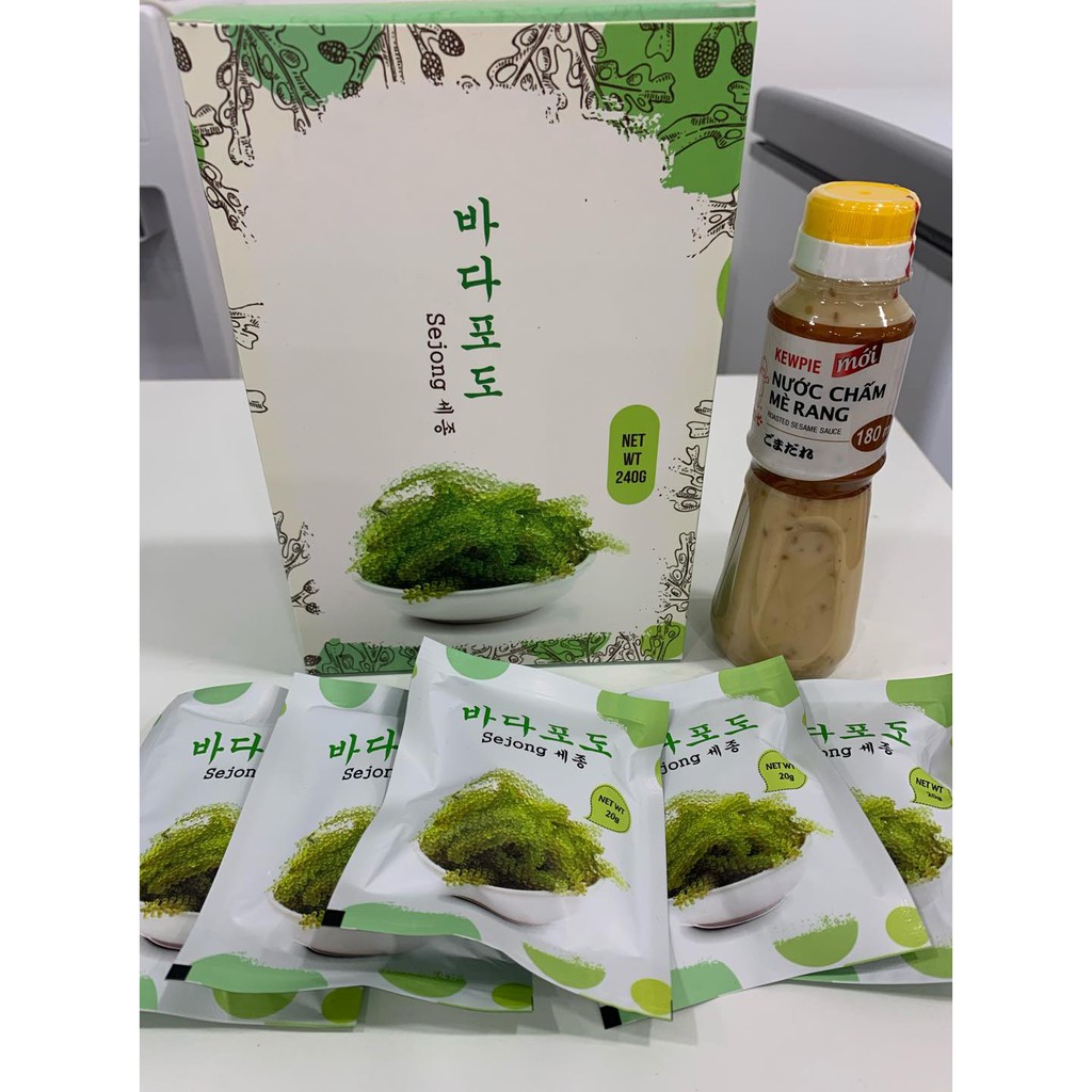 [Mã 267FMCGSALE giảm 8% đơn 500K] SIÊU SALE [Rẻ Vô Địch] 1 hộp Rong nho Sejong 12 gói | BigBuy360 - bigbuy360.vn