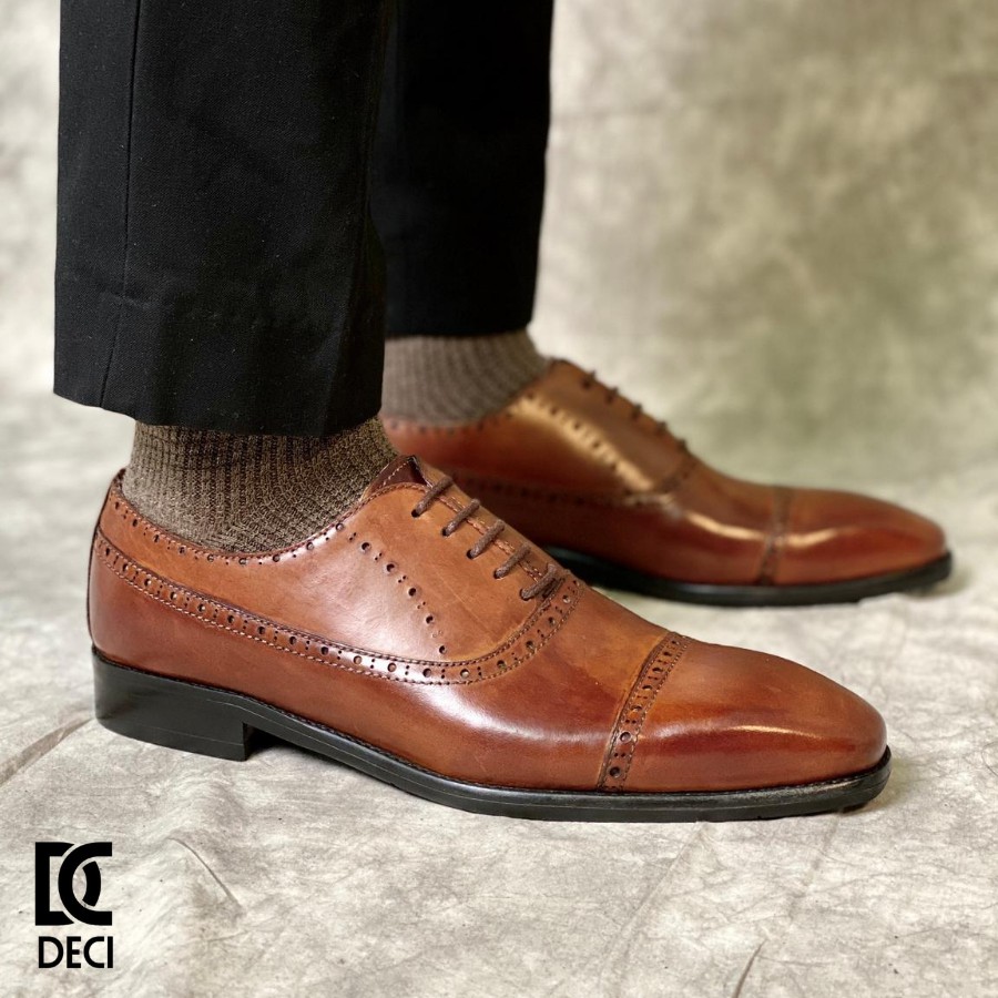 Giày tây nam đánh màu patina công sở cao cấp BROGUE_3