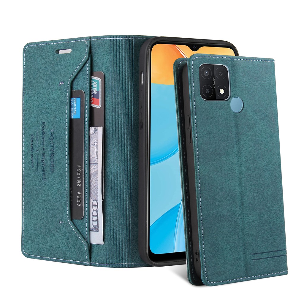 Case for Oppo A15 / A15S 008 Bao da điện thoại có ngăn đựng thẻ cao cấp cho