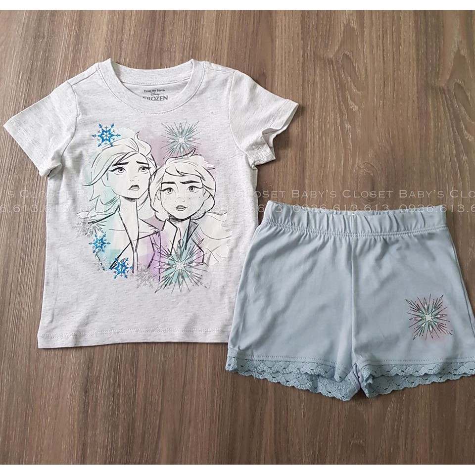 Bộ cotton Disney dư xịn hình elsa bé gái