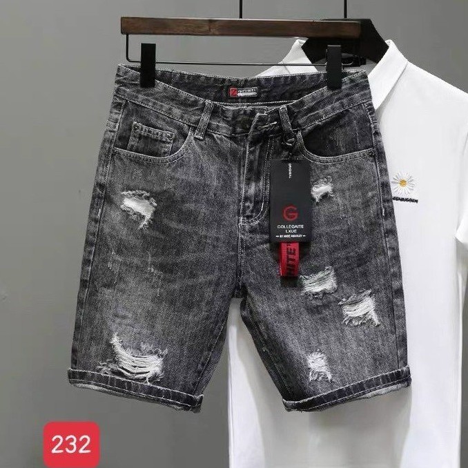 Quần short jean nam đen rách cao cấp - chất liệu bò co giãn tốt ( Hàng chuẩn shop) Lady-Hn Store88 KV232