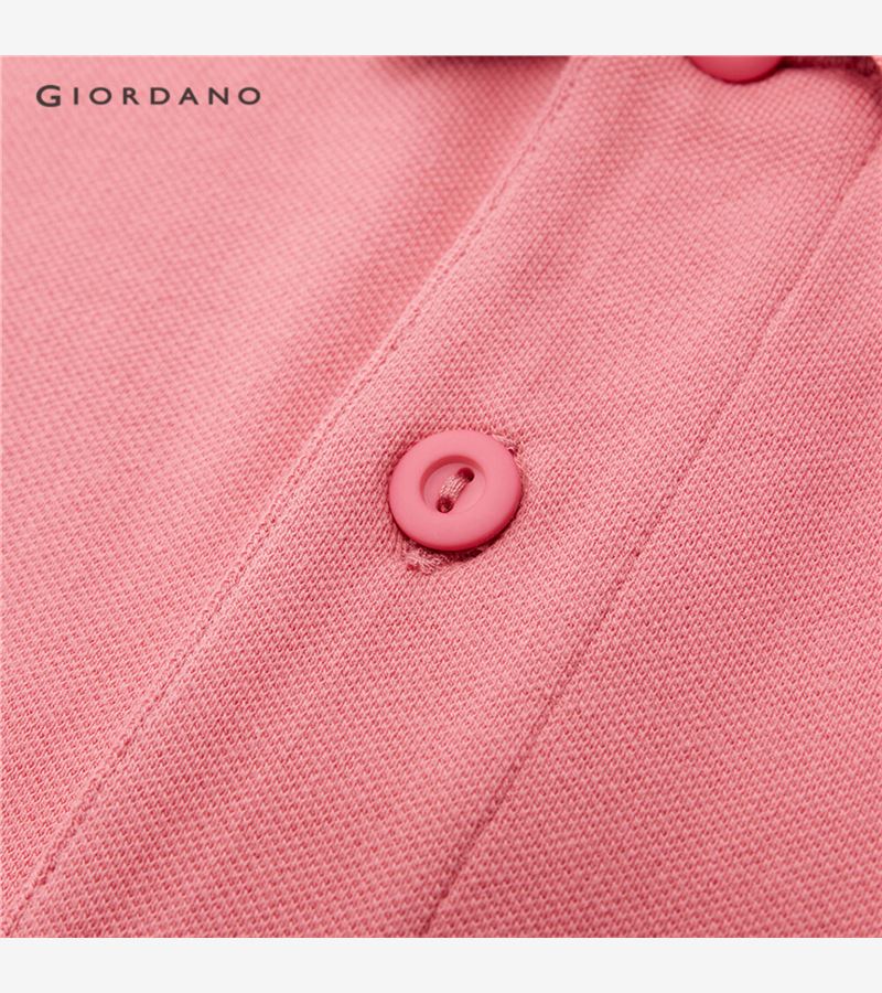 Áo thun polo GIORDANO 01011422 tay ngắn thêu hình sư tử cho nam | BigBuy360 - bigbuy360.vn