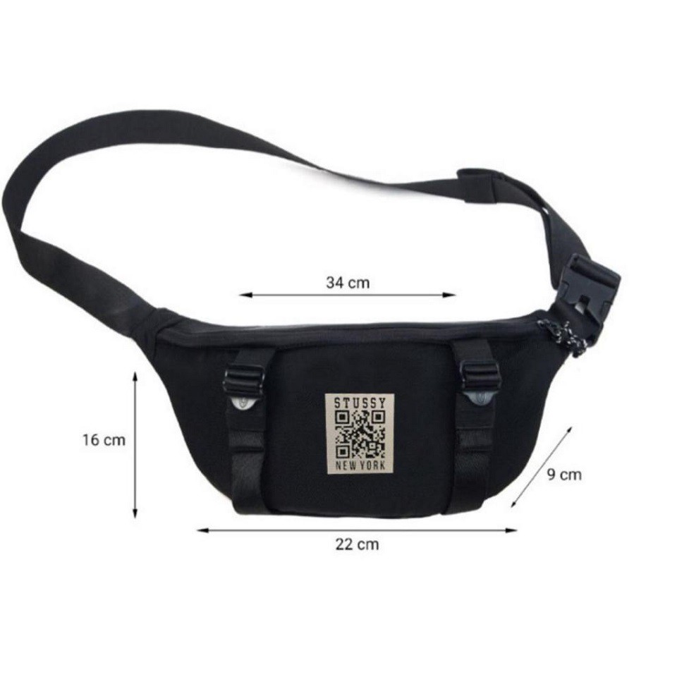 Túi đeo chéo Stussy tiện dụng -Túi bao tử Stussy