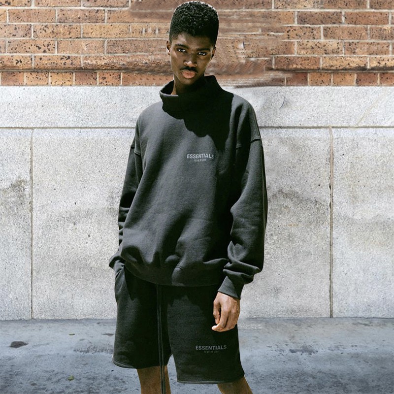 ⚡️[CHỈ 1 NGÀY] - Áo sweater mocneck FOG ESSENTIALS Black ss20 cao cấp full tag túi, áo sweater FOG