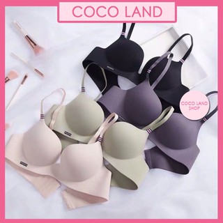 Áo lót, áo ngực su đúc trơn không gọng đẩy ngực xuất Nhật COCO LAND [Set 10 quần] [Hàng cao cấp]