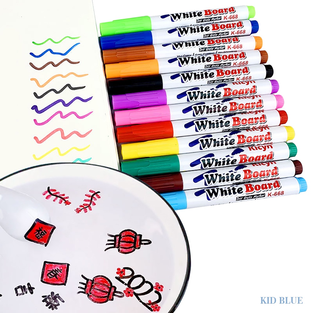 Set 12 Bút Lông Viết Bảng + 1 Muỗng Màu Sắc Nổi Bật Cho Bé