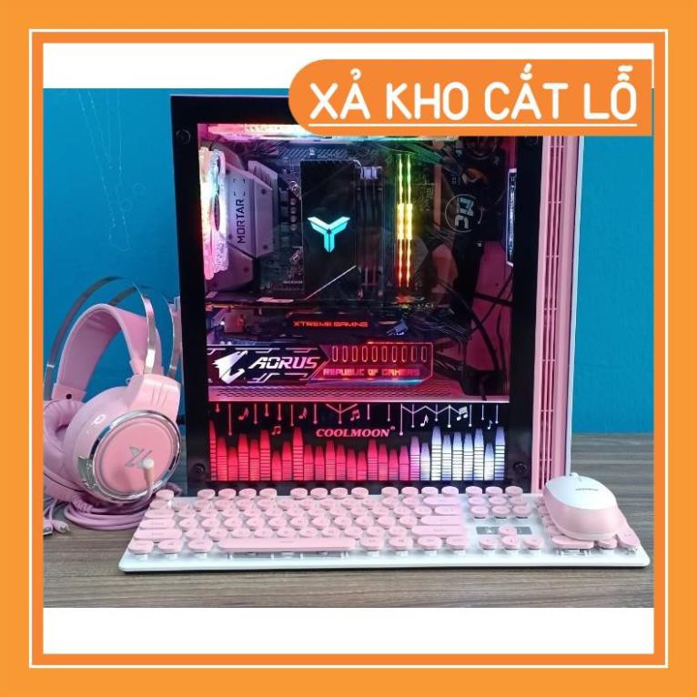 [GIÁ SỐC ] MÁY VI TÍNH PC GAMMING  XIGMATEK đồng bộ màu hồng, cấu hình khủng cho  GAMING - LIVESTEAM I9- 9900