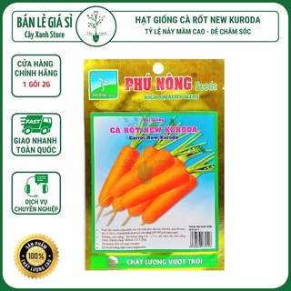 Hạt Giống Cà Rốt Cao Sản 2Gr New Kuroda - Phu Nong Seeds - Key: Đất sạch, Phân Bón, Hữu Cơ, Xơ Dừa