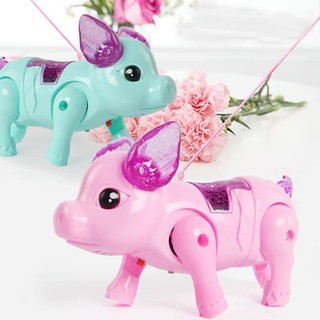 Sale !!! Đồ Chơi Con Heo Biết Đi Có Nhạc,Đen,Dây Dắt (1534 ) Shop Phúc Yến