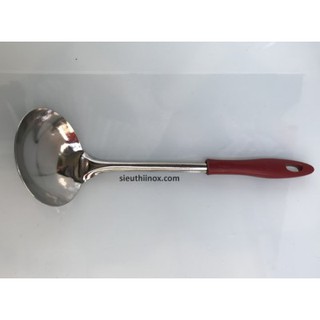 Muôi múc canh inox dày đẹp 25cm (muôi ốp nâu)