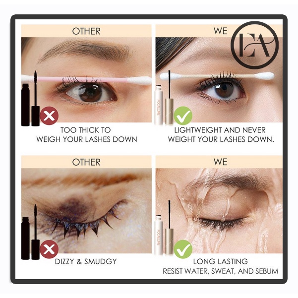 FOCALLURE Cực mỏng mascara Dễ dàng chóng mặt Cuộn dài cuộn